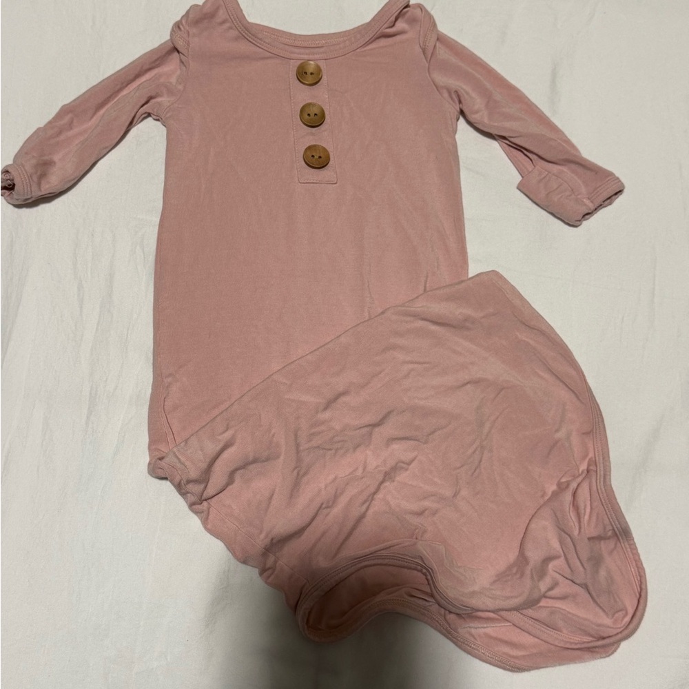 Caden Lane Soft Pink Newborn Gown